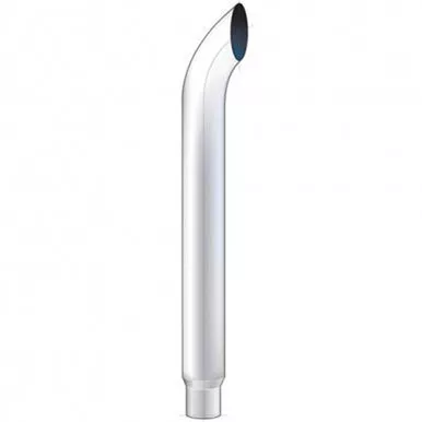 Chrome 7 Inch Curved Reduce To 5 Inch O.D. Bottom Exhaust