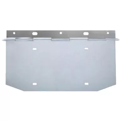 Chrome Steel Single License Plate Angled Holder W/ Hinge
