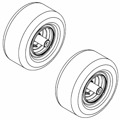 Husqvarna OEM ASM.TIRE.BLACK.MS.428 581199503 (2 Pack)