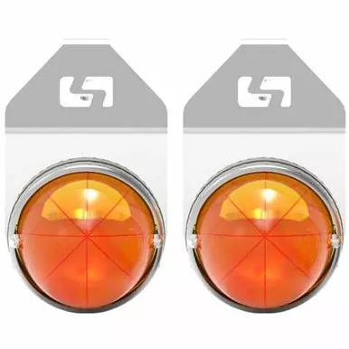 Stainless Steel Mirror Turn Signal Brackets W/ Watermelon Style Light